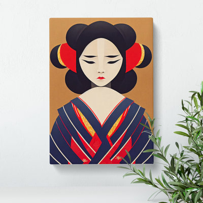 Artful Geisha No.5 - Wrapped Canvas