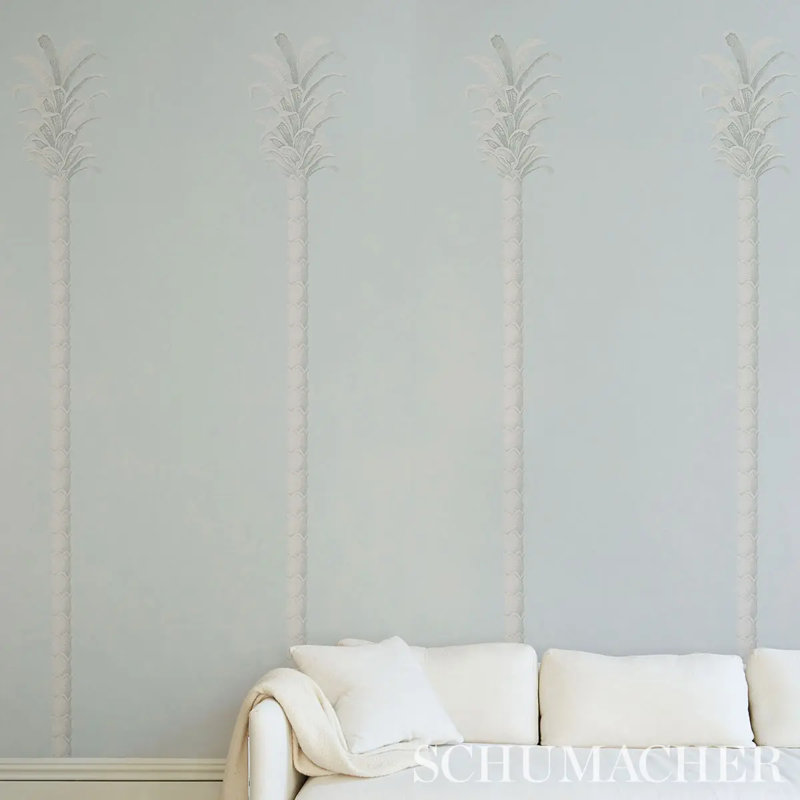 Schumacher x Miles Redd Villa Palm Panel, Alabaster
