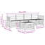  Outdoor Sofa Set 5 pcs Solid Acacia Wood Sectional Garden Furniture