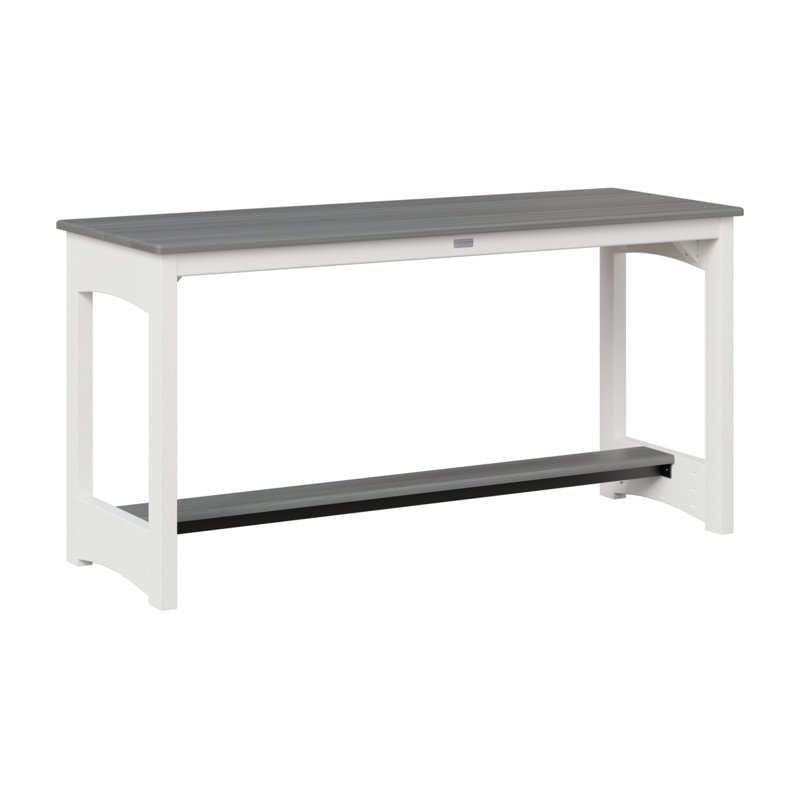 Berlin Gardens Balcony Dining Table, Driftwood Gray, 30.75" H x 60" W x 22" D