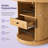 UNAROZ Extendable Oval Dining Table with 2-Tier Storage and Pedestal Base