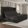 DuJuan 50.8" Adjustable Bed with Velvet Upholstered and Deep Button Tufted Headboard, with Dual Motor/ Nailhead Trim Wingback