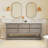 Constanta 72'' Double Bathroom Vanity with Marble Top-980936459