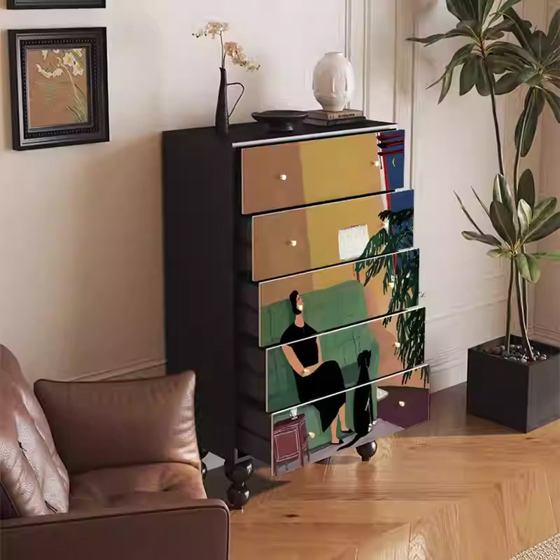 Sturdy Pine Wood Cabinet with Spacious Top
