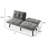 Grey Folding Bed With Adjustable , Ergonomic Design, And Velvet Upholstery, Twin Size For Small Spaces Convertible Living Areas-1443474324