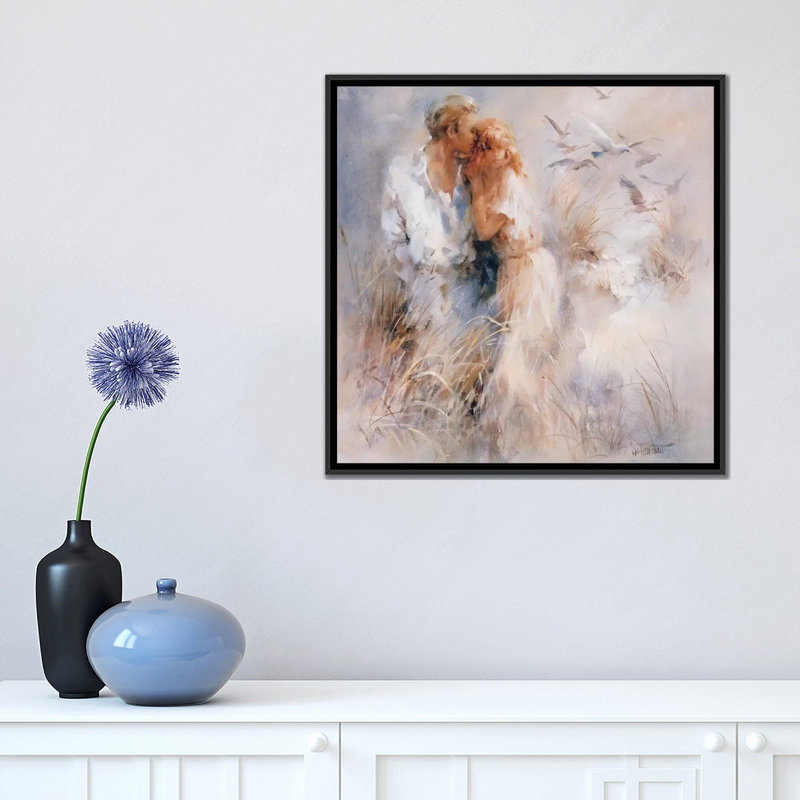 « close harmonie », impression sur toile, H 18 po x l 18 po x P 1,5 po, Toile avec cadre noir, Pas de tapis