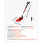 Snow Shovel for Driveway, 9 in Foldable Snow Shovel with D-shaped Handle, , 36-40 in Adjustable, Lightweight Aluminum Alloy Snows Removal Tool, Reduce Back Strains for Garden Car Camping