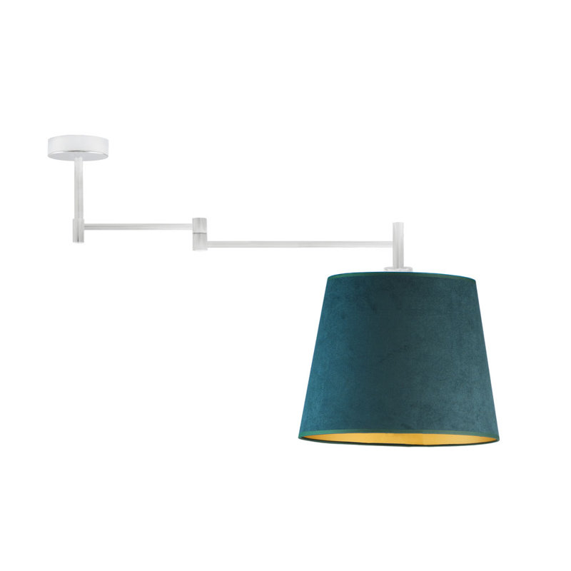 Aneva Fabric Semi Flush Mount, Green