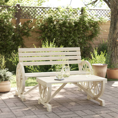 Vidaxl 2 Piece Patio Lounge Set Solid Wood Fir by VidaXL