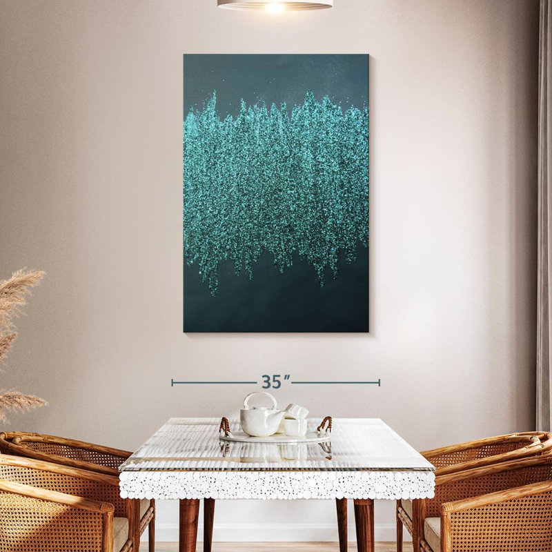 Avery Turquoise Shimmer, 48" H x 32" W