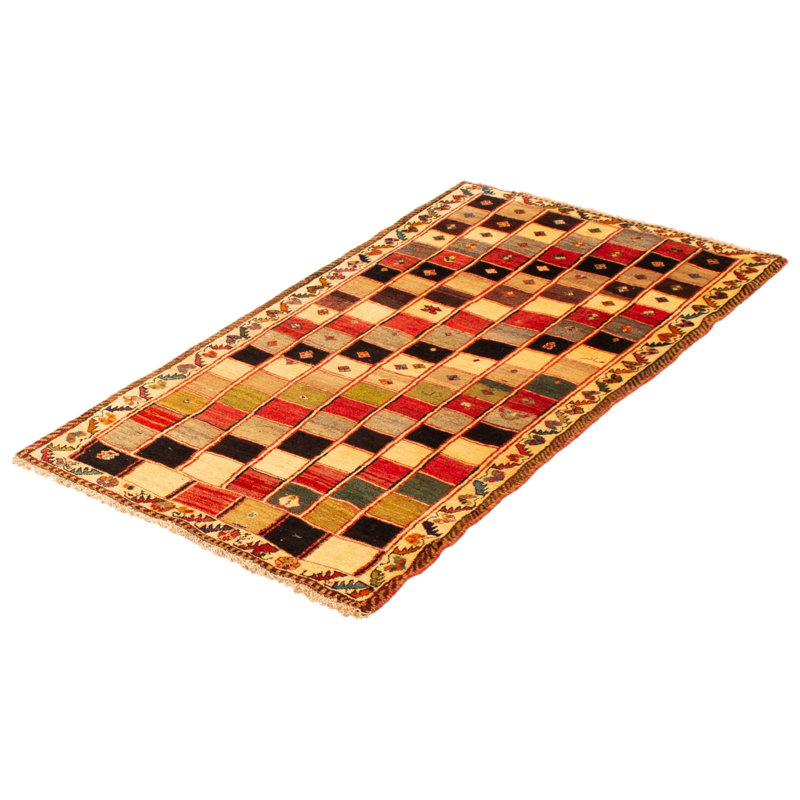 Tapis crème Helbe Gabbeh 3 pi 10 po x 6 pi 7 po