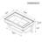 QieRao 14.3'' White Ceramic Rectangular Bathroom Sink with Overflow