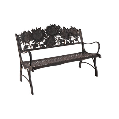 Cline Sunflower Cast Iron Park Bench by Rosalind Wheeler