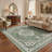 Abrahamson Lorelei Floral Machine Washable Green / White Indoor Area Rug with Non-Slip Backing-128992285