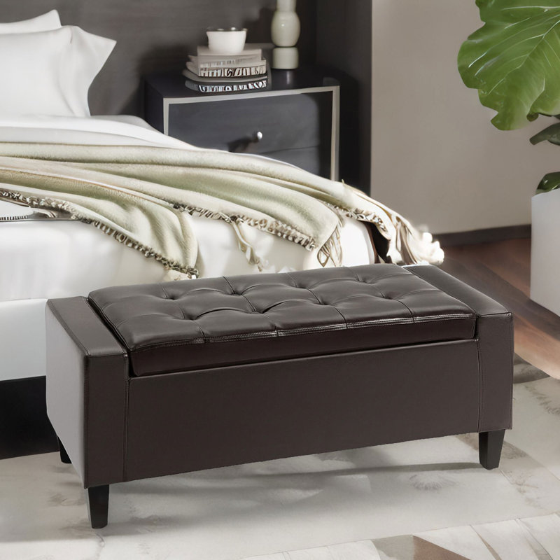 Upholstered Bench, Brown