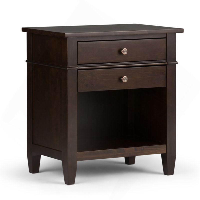 Carlton - Bedside Table - Dark Tobacco Brown, Espresso