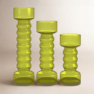 Starlet 3-Piece Glass Candlestick Set