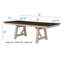 Ensemble de table de salle à manger extensible 5 pièces Cottage