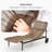 Purecane 3-Piece Aluminum Rattan Patio Chaise Lounges With Rectangular Table And Light Gray Cushions