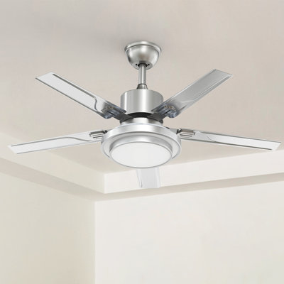 Modern Stainless Steel Silver Ceiling Fan