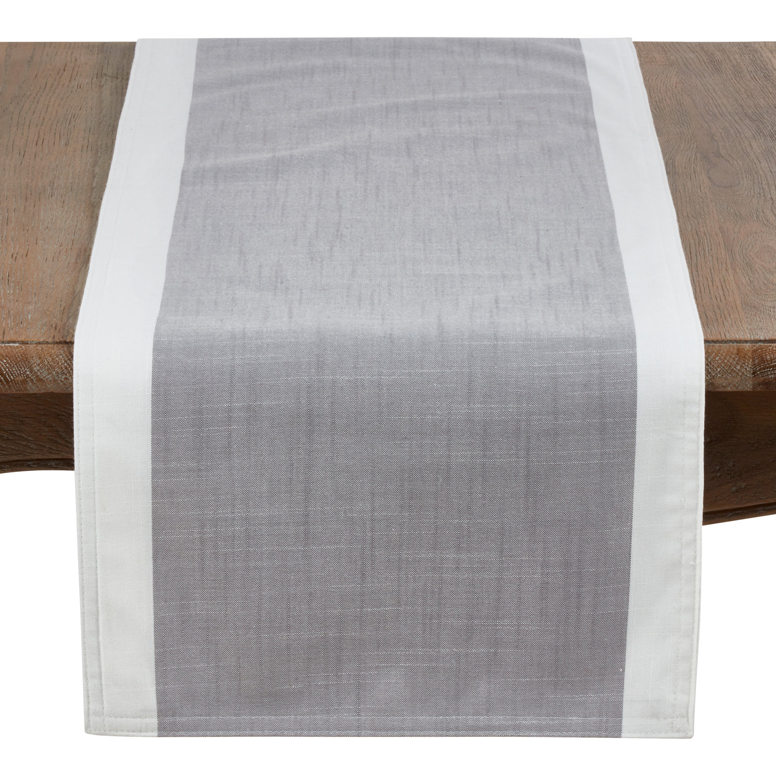 Crisanta No Pattern Table Runnner, Gray, 90" x 16"
