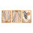 3-Piece Abstract Leaf Pattern MDF Wall Art Set