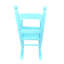 Chaise berçante bleue pour intérieur et extérieur en bois franc massif, assise confortable et facile à assembler pour les pieds et les chevilles-1335404031
