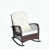 White Cushion/Espresso Frame