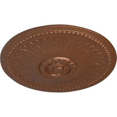 Endurathane Rose Ceiling Medallion, 18"OD x 3 1/2"ID x 1 1/2"P (Fits Canopies up to 7 1/4"), Hand-Painted Americana Crackle Finish