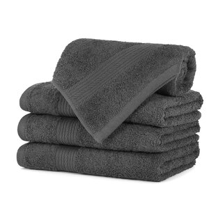 TRULY LOU WHITE,GRAY,BLUE QUICK DRY COTTON BATH,2 HAND,SET OF 4 WASHCLOTHS  TOWEL