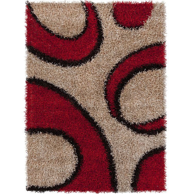 Tapis de zone brun/rouge Milstead