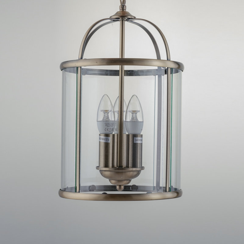 Strasburg 3 - Light Lantern Pendant, Antique Brass