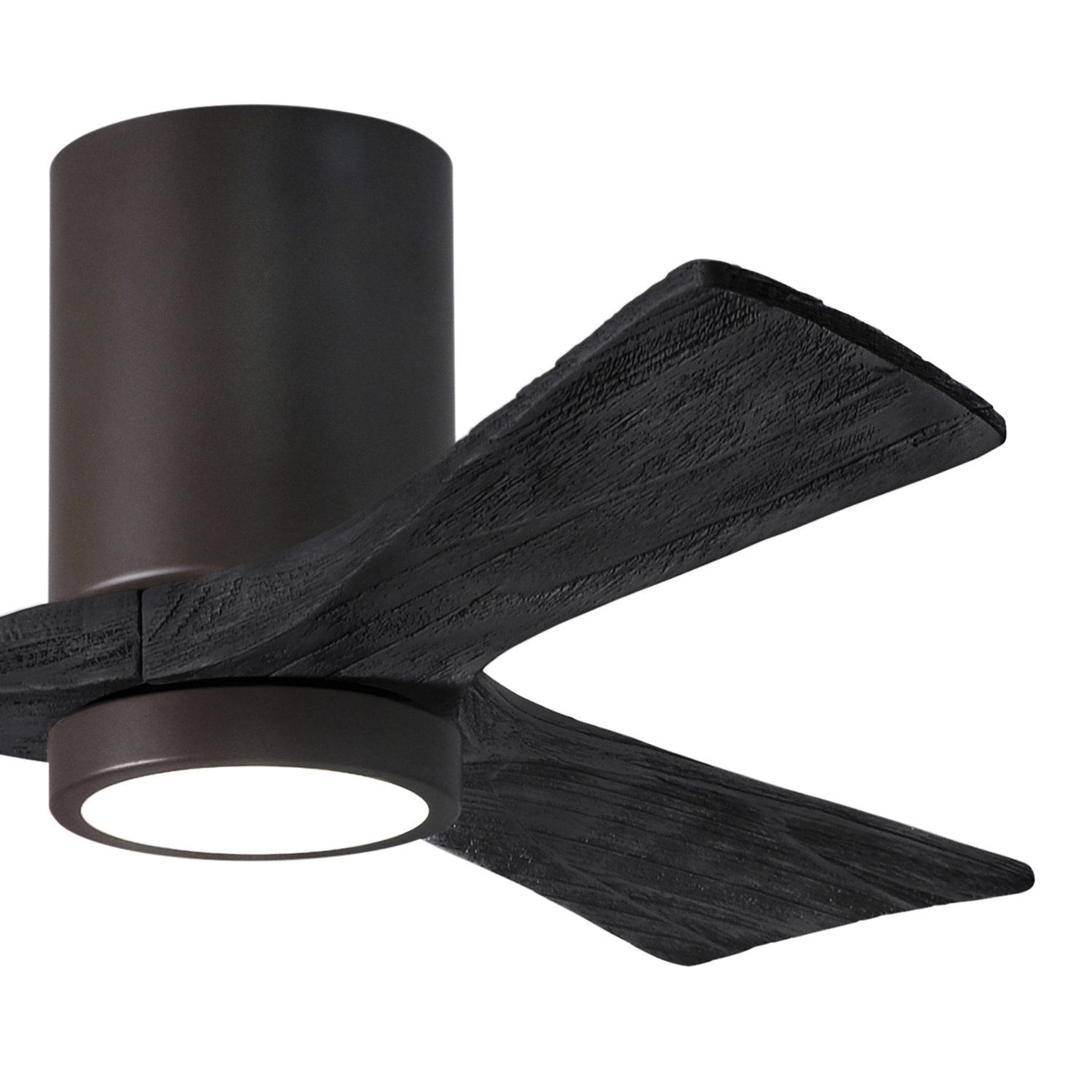 Olivier Ceiling Fan with LED Light Kit, Textured Bronze, 42", Matte Black