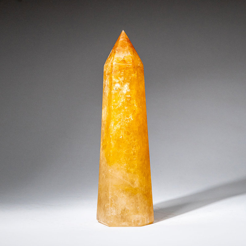 Genuine Polished Lemon Quartz Point (1.6 Lbs)
