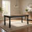 Ginie Dining Table, Farmhouse Legs, Rectangular Oak Black Wood 78 Inch