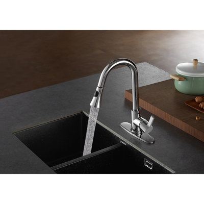 Robinet de cuisine à poignée simple pull down Continental