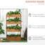 Pot à fleurs vertical à 4 niveaux - Boîte en bois pour légumes d'extérieur Orange réglable, légumes en bois respirant