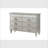 Denetris 6-Drawer Dresser in Silver and Mirrored