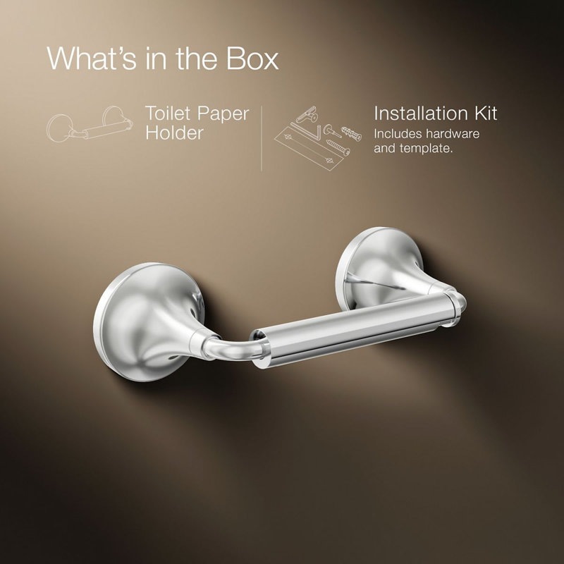 Tone Pivoting Toilet Paper Holder, Polished Chrome