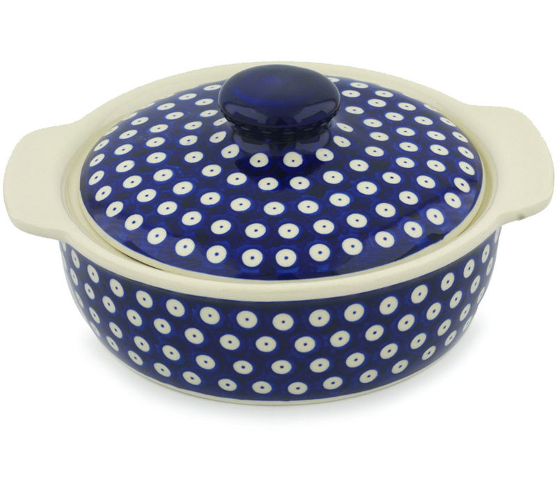Polmedia Round Stoneware Casserole Bakeware