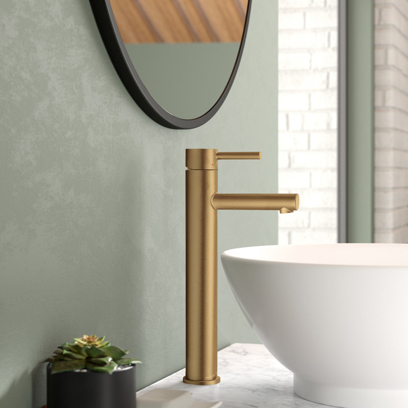 Align Single Hole Bathroom Faucet, Brushed Gold