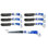 Spode Blue Italian Cheese Knife & 6 Spreaders