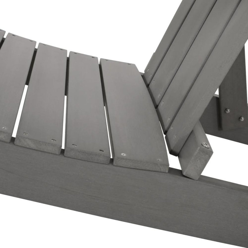 Chaise Adirondack en bois massif Fowlerville, gris