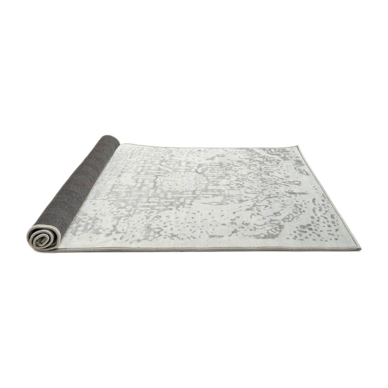 Tapis gris contemporain Northampt, Rond 7 pi