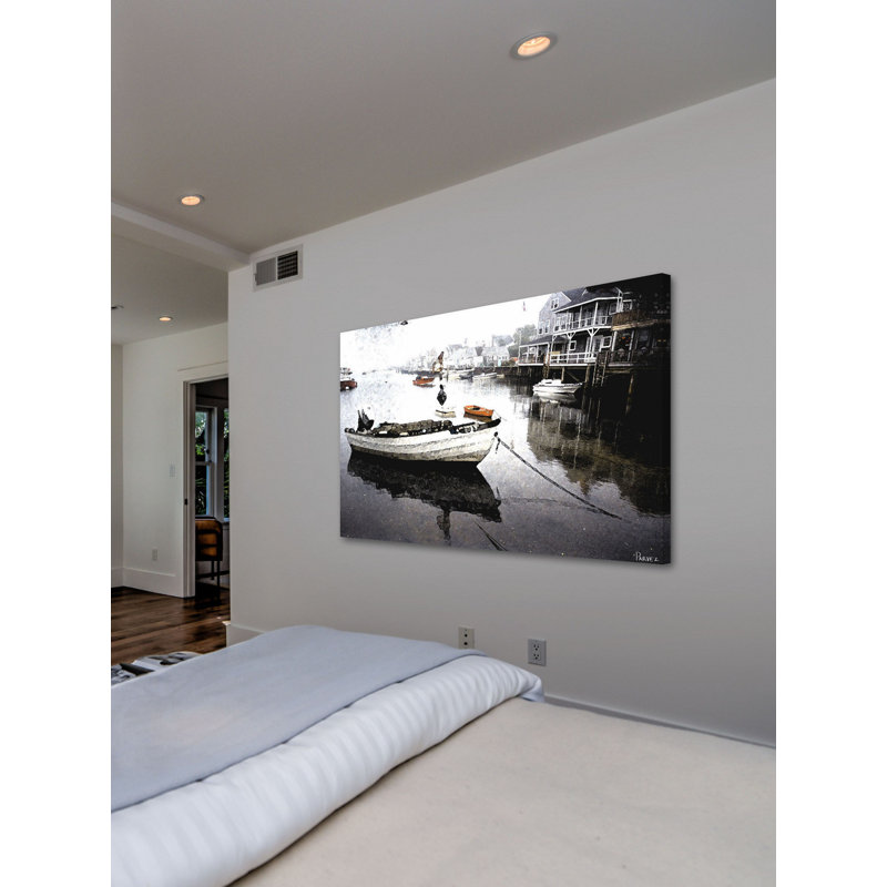 « still dock » par parvez taj,, reproduction d’art sur toile tendue, 30 po x 45 po