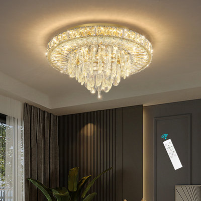 Lustre de chambre en cristal à intensité variable