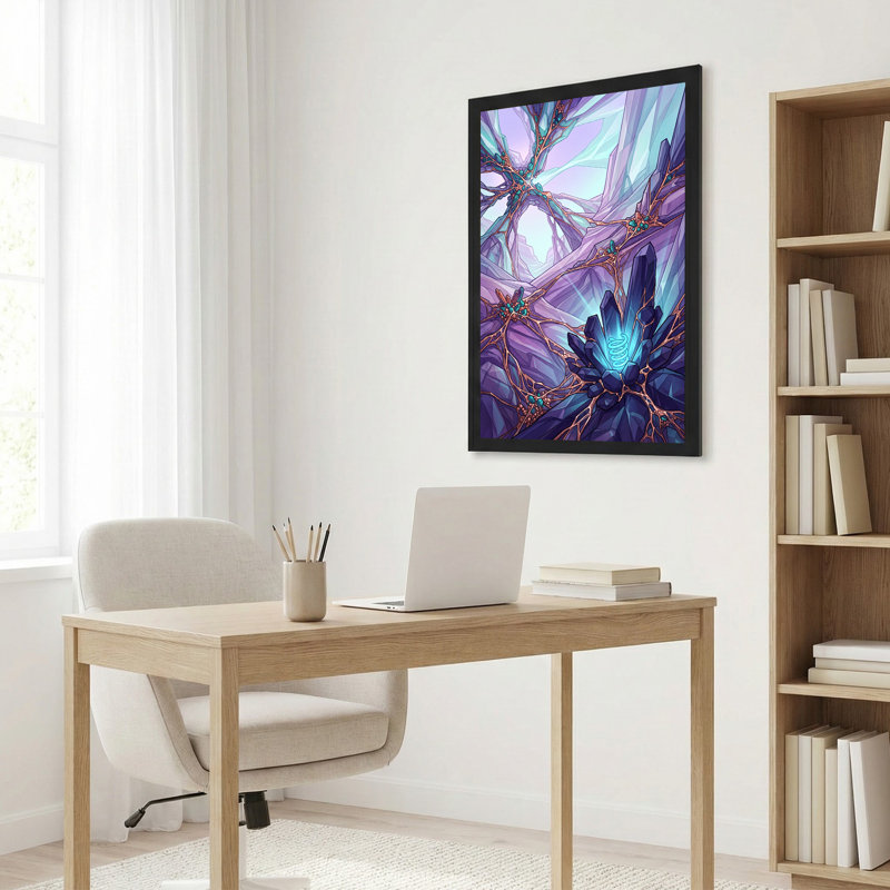 Art mural sur toile violet, 30"H x 20"W