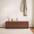 43" Faux Leather Upholstered Storage Bench, Tufted Ottoman Bench For Living Room, Bedroom, Entryway, Brown-1152133821