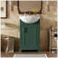 20" French Style Freestanding Bathroom Vanity with Ceramic Sink, Soft Closing Door & Bulged Ceramic Basin, Black-133712007