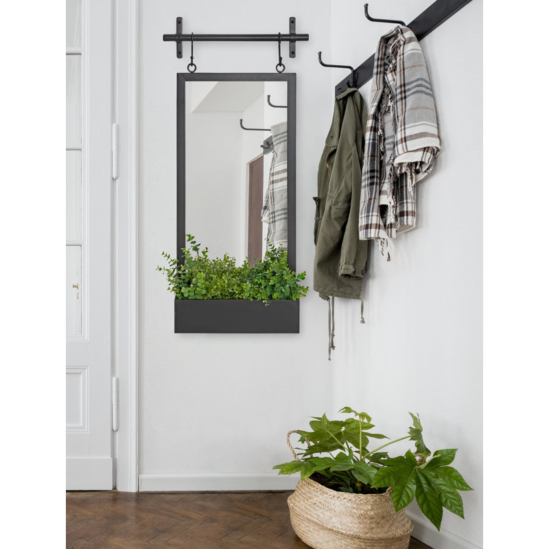 Miroir d'appoint Hughley, Noir, 39 po x 18 po